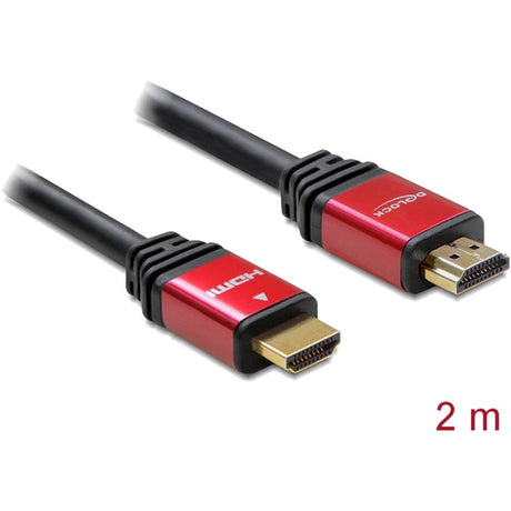 Delock cable HDMI de alta velocidad – HDMI a macho > HDMI a macho (negro, 2 metros)