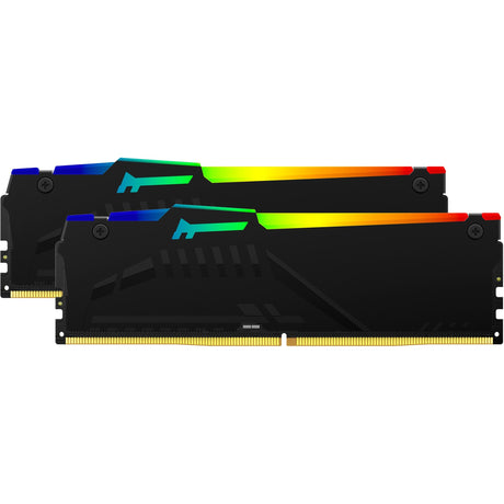 Kingston Fury Beast RGB 32 GB DDR5-5600 (2x 16 GB) RAM (negro, KF556C36bbeak2-32, XMP 3.0, Expo)