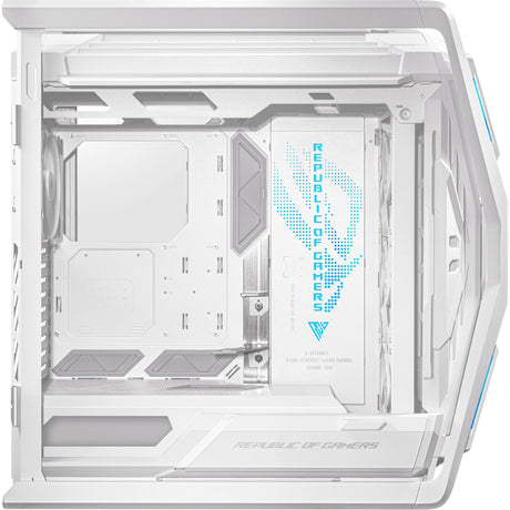 Caja de torre grande asus rog hyperion gr701 (blanco | 4x usb-a | 2x usb-c | rgb | vidrio templado)