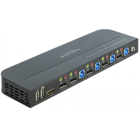 Delock conmutador kvm displayport 1.4 kvm (negro, 8k 30 hz, USB 3.0, audio)