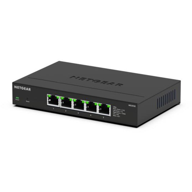Conmutador Netgear Multi-Gigbit Ethernet Plus de 5 puertos 2.5G (MS305e) (negro, administrado)