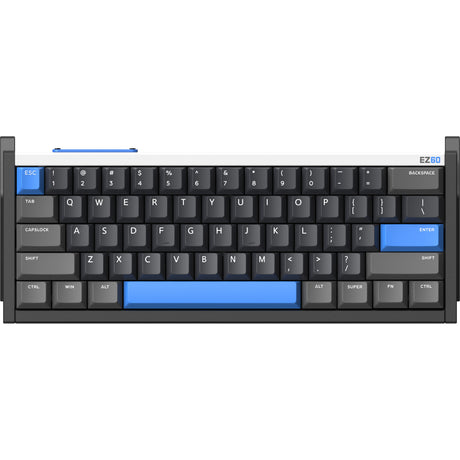 Teclado para juegos con interruptor magnético Iqunix ez60 (negro, diseño estadounidense (qwerty), rastro de estrella gateron, 60%, rgb, teclas pbt de doble disparo)