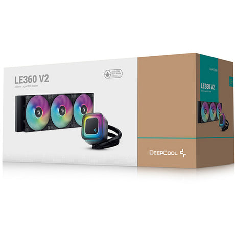 Deepcool le360 v2 series - refrigeración por agua todo en uno - 360 mm - iluminación rgb - negro