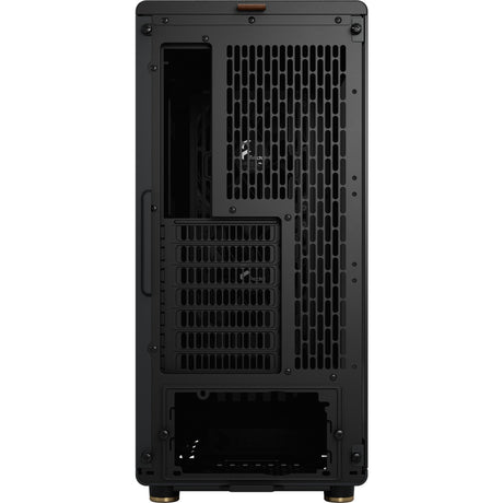 Carcasa de torre midi norte con diseño fractal (color madera negra | 2x USB-A | 1x USB-C | vidrio templado)