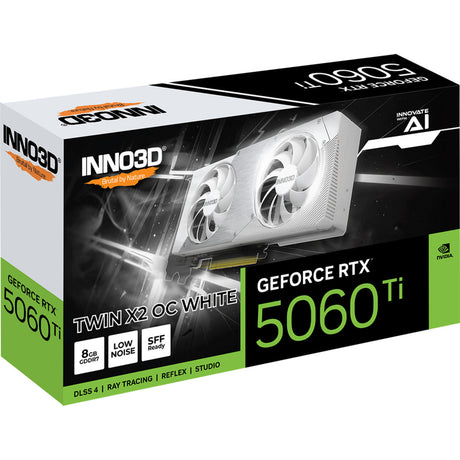 Inno3d n506t2-08d7x-193075w geforce rtx™ 5060 ti 8gb twin x2 oc blanco
