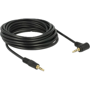 Delock Cable macho de 3,5 mm > macho de 3,5 mm (negro, 5 metros)