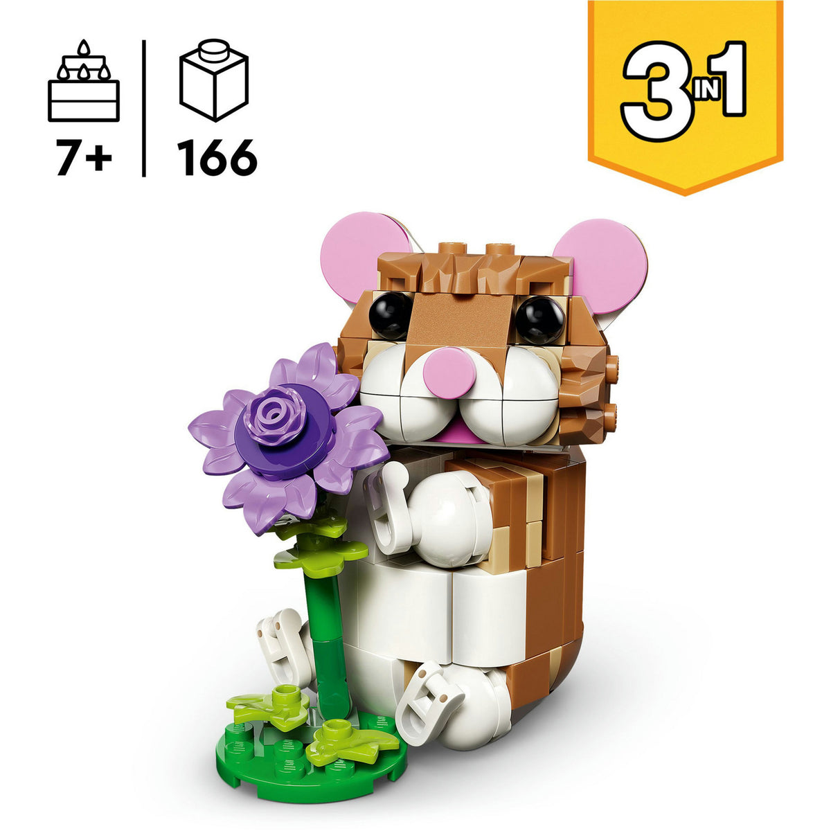 Lego ® creador 3 en 1 lindo hámster con flor - 31376