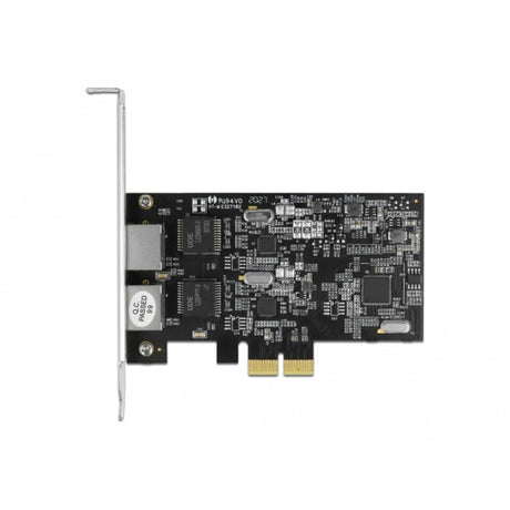 Delock Tarjeta PCI Express x2 a 2 adaptadores de red RJ45 2.5 Gigabit Lan RTL8125