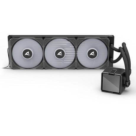 Sharkoon s100 argb refrigeración por agua (negro, conector de ventilador pwm de 4 pines)