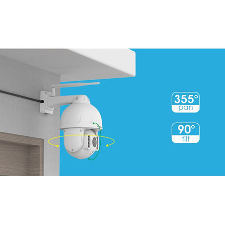 Foscam SD8P, cámara de seguridad para exteriores 4K 8MP WiFi PTZ de doble banda (blanco)