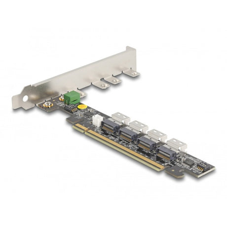 Delock Tarjeta pci express x16 a 4 x adaptador de red interno sff-8654 4i nvme