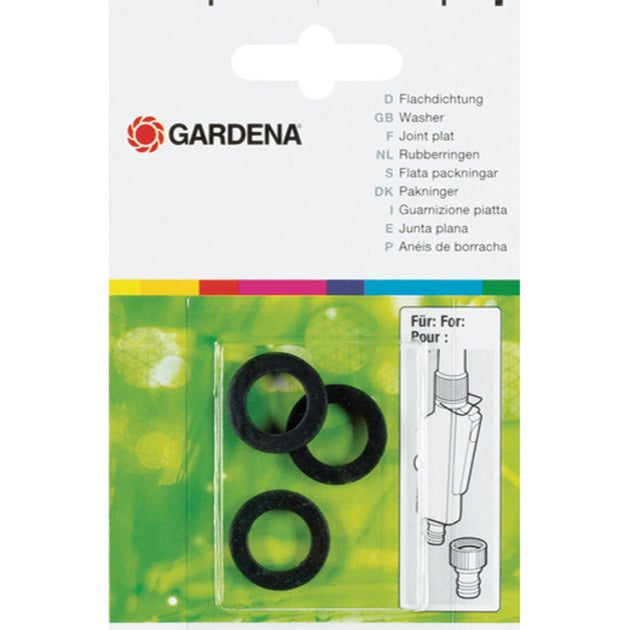 Junta de anillos de goma Gardena (negro, 5301-20, 3 piezas)