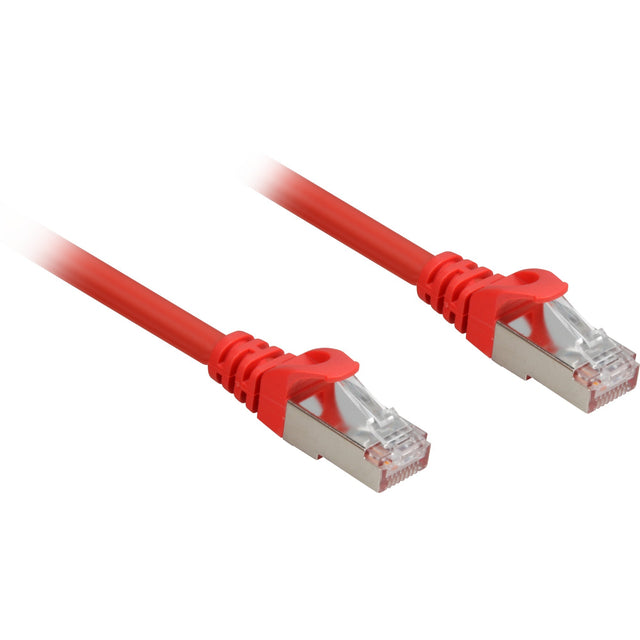Cable de red Sharkoon SFTP, RJ-45 con Cat.6a (rojo, 5 metros, libre de halógenos)