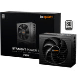 ¡Tranquilizarse! Fuente de alimentación modular Straight Power 12 Platinum de 750 vatios (negro, 1x 12v-2x6, 4x pcie)