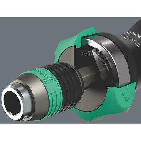 Wera 838 ra-r l portapuntas con función de trinquete, destornillador 1 4 (negro verde)
