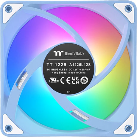 Thermaltake ct120 ex argb sync ventilador de refrigeración para pc azul hortensia (paquete de 3 ventiladores) ventiladores de caja (azul claro, 3 piezas, 120 x 120 x 25 mm, pwm)