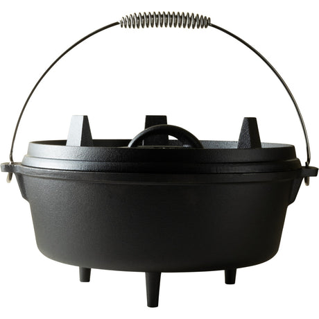 Olla para cocinar The Windmill Dutch Oven de 4,5 cuartos (negra, ø 25,5 cm | 3,8 litros)