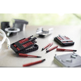 Juego de puntas eléctricas Wiha slimbit (rojo, 76 piezas)