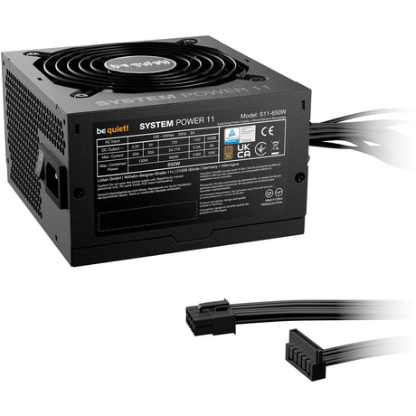 ¡Tranquilizarse! Alimentación del sistema 11 Fuente de alimentación de 650 vatios (negra, 1x 12vhpwr, 2x pcie)
