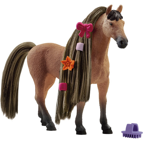 Schleich horse club - figura de juego del caballo de belleza de las bellezas de sofía akhal-teke-semental (42621)