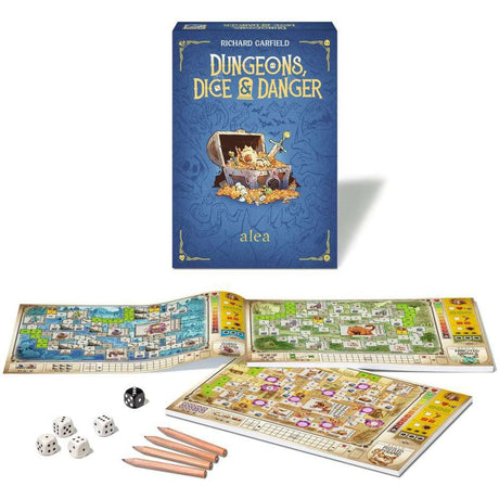 Juego de mesa Ravensburger de mazmorras, dados y peligros (inglés, 1 - 4 jugadores, 30 - 45 minutos, a partir de 12 años)