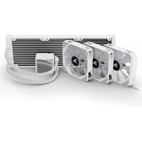Sharkoon s100 argb refrigeración por agua (blanco, conector de ventilador pwm de 4 pines)