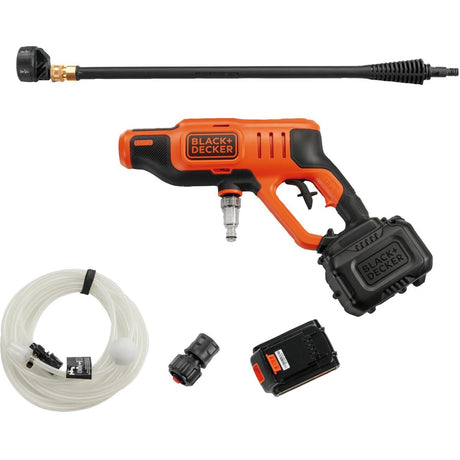 Hidrolimpiadora black+decker bcpc18d1-qw 18v (naranja negra, batería 18v 2.0ah y cargador incluidos)