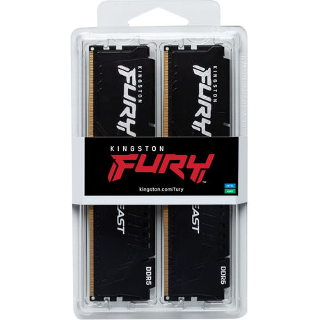 Kingston fury Beast kf552c40bbk2-32 - memoria ram - 32gb - ddr5 - dimm - 5200mhz - 2 x 16 gb