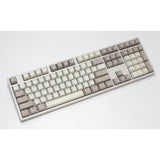 Teclado mecánico vintage Ducky Origin (gris, diseño estadounidense (qwerty), marrón cereza mx, 100%, intercambio en caliente, teclas pbt de doble disparo)