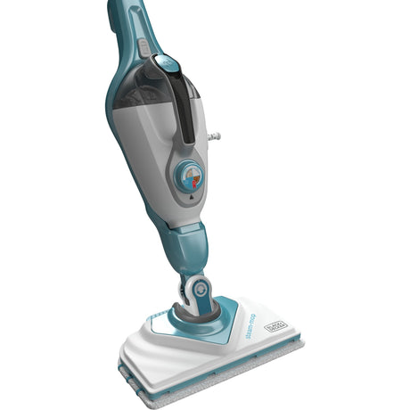 Black+decker bhsm1610dsm mopa a vapor 1600w con vaporizador, pie delta y 15 accesorios limpiadora a vapor (blanco azul-gris)