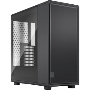 Carcasa de torre midi de época de diseño fractal (negro | 2x USB-A | 1x USB-C | vidrio templado)