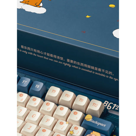 Teclado mecánico inalámbrico iqunix zx75 sky encuentro (azul, diseño estadounidense (qwerty), iqunix silent rose, 75%, leds rgb, intercambiable en caliente, pbt de doble disparo, 2,4 ghz | bluetooth 5.1 | usb-c)