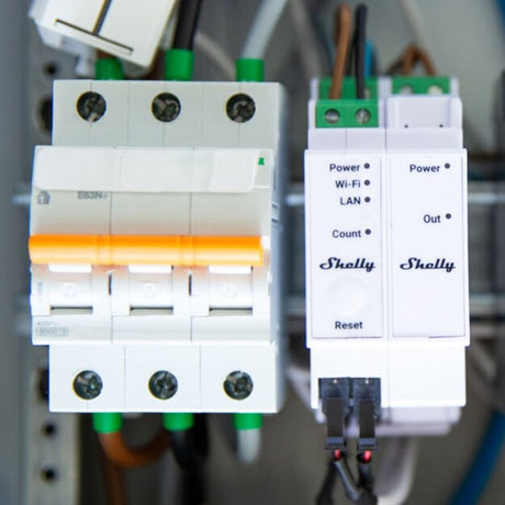 Shelly pro 3em interruptor medidor de electricidad adicional bluetooth, wifi