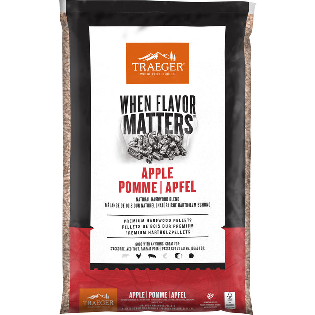 Traeger fsc - combustible de pellets apple bend (9 kg)