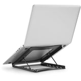 Soporte para portátil Act conectividad, plegable, regulable en altura en 5 posiciones (negro)