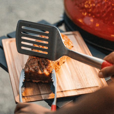 Espátula de acero kraft Kamado Joe (acero inoxidable rojo)