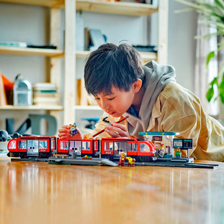 Lego city tranvía y estación de la ciudad - 60423