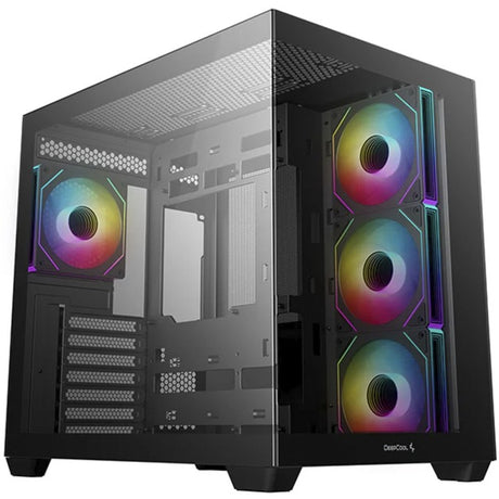 Carcasa torre midi Deepcool CG530 4f (negro | 2x USB-A | 1x USB-C | RGB | vidrio templado)
