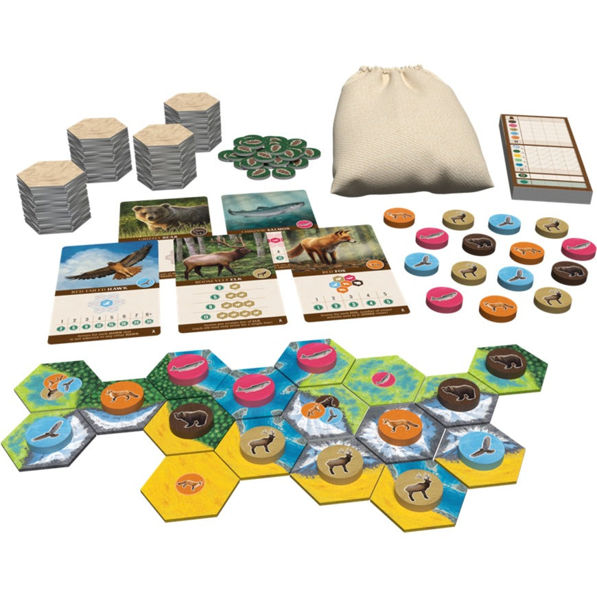 Juego de mesa Asmodee cascadia (inglés, 1 - 4 jugadores, 30 - 45 minutos, a partir de 10 años)