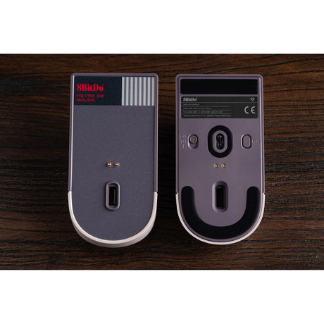 Ratón 8bitdo retro r8 - edición n (gris rojo, 50 - 26000 ppp, Bluetooth USB-C 2,4 GHz)
