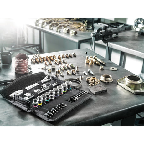 Wera 8100 sb 8 zyklop juego de trinquete metálico, trinquete de interruptor, 3 8 unidades, métrico, 29 piezas - 1 pieza(s) - 05004048001