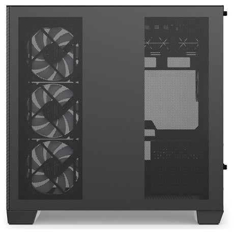 Carcasa de torre midi Sharkoon de acero (negro | 2x USB-A | 1x USB-C | RGB | vidrio templado)