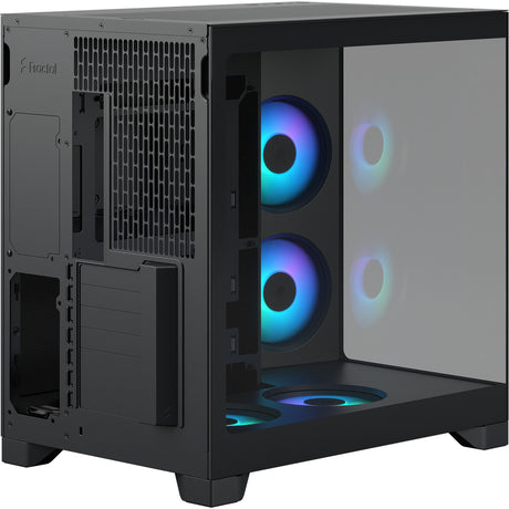 Fractal design pop 2 vision rgb carcasa midi tower (negro | 1x usb-a | 1x usb-c | rgb | vidrio templado)