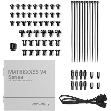 Carcasa Deepcool Matrexx 55 V4 C Midi Tower (Negro | 1x USB-A | 1x USB-C | RGB | Ventana)