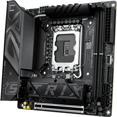 Placa base Asus ROG Strix B860-I Gaming WiFi Socket 1851 (RAID, 2,5 GB-LAN, WiFi 7, BT, Sonido, Mini-ITX)