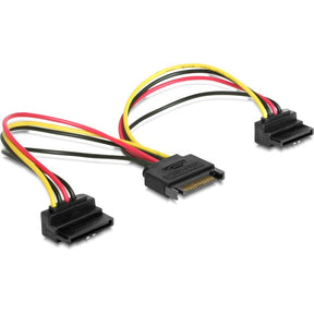 Delock SATA de 15 pines > 2 cables divisores de conector de alimentación SATA (0,15 metros)