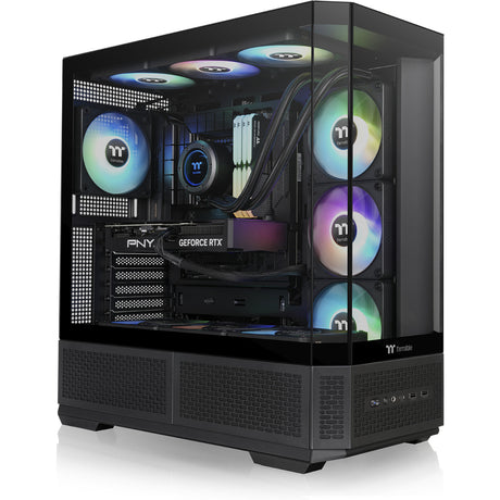 Carcasa de torre midi Thermaltake view 370 tg argb (negro | 2x usb-a | 1x usb-c | rgb | vidrio templado)