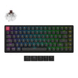 Teclado mecánico keychron k2 qmk-c3 rgb (negro, diseño estadounidense (qwerty), súper marrón, 75%, rgb, pbt de doble disparo cereza, bluetooth 5.2 | usb-c)