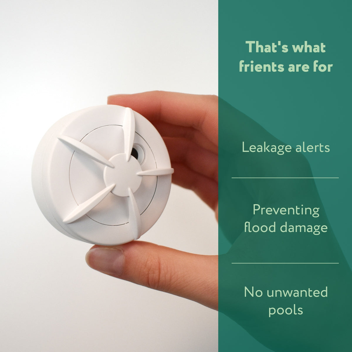 Detector de fugas de agua Frient (blanco, zigbee 3.0)