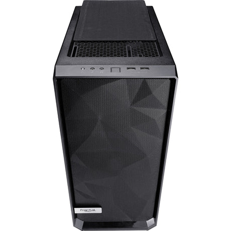 Carcasa de torre midi meshify c de diseño fractal (negro | 2x USB-A | vidrio templado)